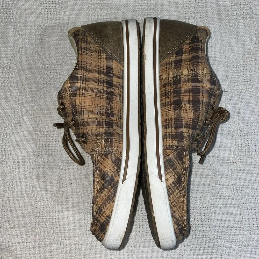 Twisted X Boots Men’s Casual Shoes Size 8.5 Tan Plaid Leather Going Out Comfort